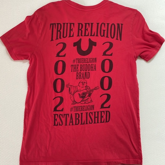 Men’s red True Religion T-shirt - Picture 4 of 4
